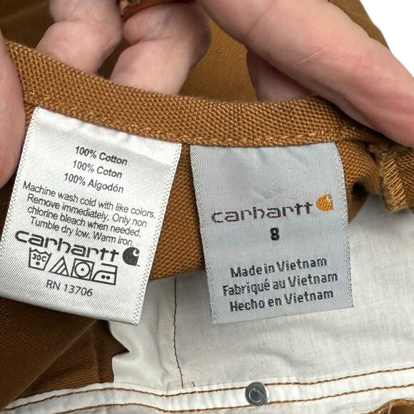 Carhartt Boys Bib Overalls Size 8 - Picture 3 of 4
